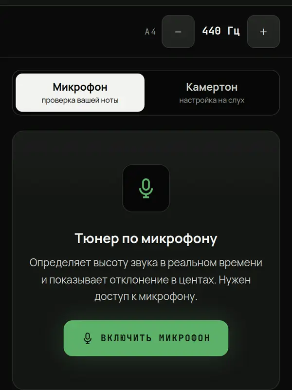 Тюнер: экран